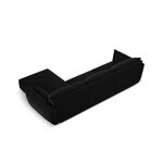 Corner sofa &#39;vanda&#39; black, velvet, black plastic, better