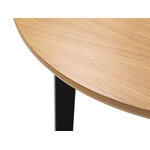 Extendable dining table (campion) mazzini sofas natural oak and black, wood