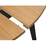 Extendable dining table (campion) mazzini sofas natural oak and black, wood