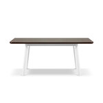 Extendable dining table (arum) mazzini sofas walnut veneer and white, wood, 75x80x140