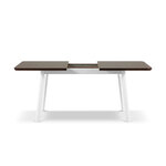 Extendable dining table (arum) mazzini sofas walnut veneer and white, wood, 75x80x140