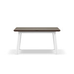 Extendable dining table (arum) mazzini sofas walnut veneer and white, wood, 75x80x140