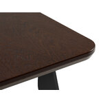 Extendable dining table (arum) mazzini sofas walnut veneer and black, wood, 75x80x140