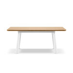 Extendable dining table (arum) mazzini sofas natural oak veneer and white, wood, 75x80x140