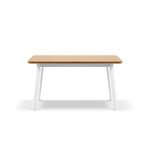 Extendable dining table (arum) mazzini sofas natural oak veneer and white, wood, 75x80x140