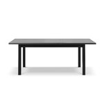 Extendable dining table (bonsai) mazzini sofas graphite mdf and black, wood, 78x90x160