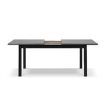 Extendable dining table (bonsai) mazzini sofas graphite mdf and black, wood, 78x90x160