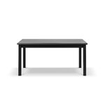 Extendable dining table (bonsai) mazzini sofas graphite mdf and black, wood, 78x90x160