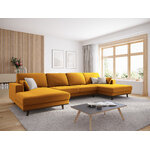 Panoramic sofa &#39;hebe&#39; yellow, velvet