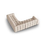 Corner sofa (nino) beige, structured fabric