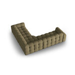 Corner sofa (nino) light green, structured fabric