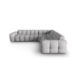 Corner sofa (nino) light gray, structured fabric