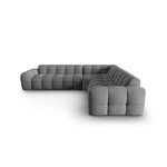 Corner sofa (nino) grey, velvet