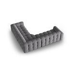 Corner sofa (nino) grey, velvet