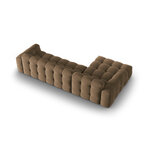 Corner sofa (nino) dark beige, velvet, left