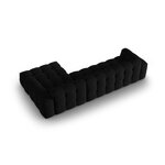 Kampinė sofa (nino) juoda, aksominė, geresnė
