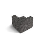 Armless sofa module 'martina' anthracite, boucle