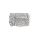 Dīvāna modulis 'martina' sudraba, bukle, pa kreisi