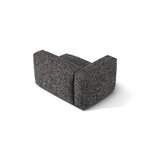 Sofa module 'martina' anthracite, boucle, left