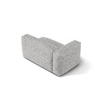 Dīvāna modulis 'martina' sudraba, bukle, pa kreisi