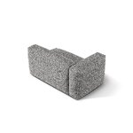 Dīvāna modulis 'martina' grafīts, bukle, pa kreisi