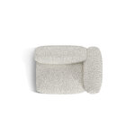 Модуль дивана «Мартина» серый бежевый меланж, букле, правый