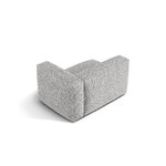 Sofa module 'martina' silver, boucle, right