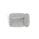 Sofa module 'martina' silver, boucle, right