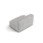 Bezroku dīvāna modulis 'martina' sudraba, bukle