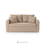 Sofa lido (micadoni home) smėlio spalvos, struktūrinio audinio