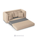 Sofa lido (micadoni home) smėlio spalvos, struktūrinio audinio