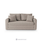 Sofa lido (micadoni home) light gray, structured fabric