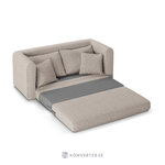 Sofa lido (micadoni home) light gray, structured fabric