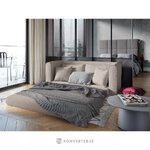 Sofa lido (micadoni home) light gray, structured fabric