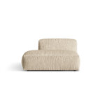 Угловой диван (мартина) светло-бежевый, бархат, левый