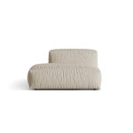 Corner sofa (martina) light beige, structured fabric, left