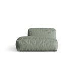 Corner sofa (martina) moss green, structured fabric, left
