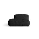 Угловой диван (martina) черный, структурированная ткань, левый