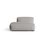 Corner sofa (martina) light gray, structured fabric, left