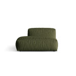 Угловой диван (мартина) зеленый, структурная ткань, левый