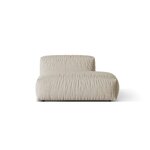 Corner sofa (martina) light beige, structured fabric, right