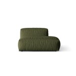 Corner sofa (martina) green, structured fabric, right