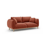 Диван «Ада» каштановый, структурированная ткань