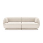 Sofa miley (micadoni limited edition) light beige, velvet, 74x85x184