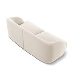 Sofa miley (micadoni limited edition) light beige, velvet, 74x85x184