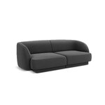 Sofa miley (micadon ribotas leidimas) pilka, aksominė, 74x85x184