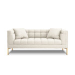 Sofa karoo (micadoni home) šviesiai smėlio spalvos, struktūrinis audinys, auksinis metalas
