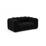 Модульный диван «Люпин» черный, бархат