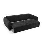 Sofa bed &#39;kaelle&#39; black, chenille