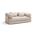 Диван-кровать «мечтательный» бежевый, структурированная ткань